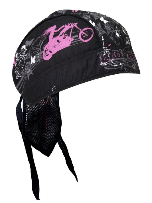 LADY RIDER STUD - High Quality Micro-Fiber & Mesh Lining Bikers HEADWRAP