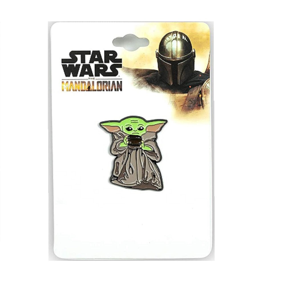 THE CHILD - Star Wars Mandalorian Young Little BABY YODA w/ SOUP BOWL, Officially Licensed Metal Enamel LAPEL PIN