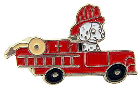 FIRE & EMS, TRUCK DOG - Original Artwork, Expertly Designed PIN - 1"