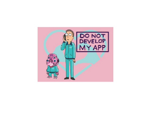 RICK & MORTY MAGNET - Officially Licensed DO NOT DEVELOP MY APP Artwork Decorative Refrigerator Magnet - 2.5" x 3.5"