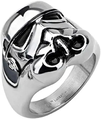 Star Wars Stormtrooper 3D Ring - Helmet Stainless Steel Ring - Size -14