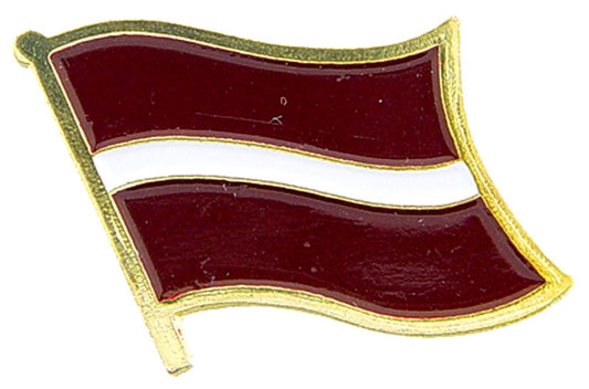 INTERNATIONAL FLAG "LATVIA" PIN - Officially Licensed Patriotic Latvia Flag Orignal Artwork, Expertly Designed PIN - 1"