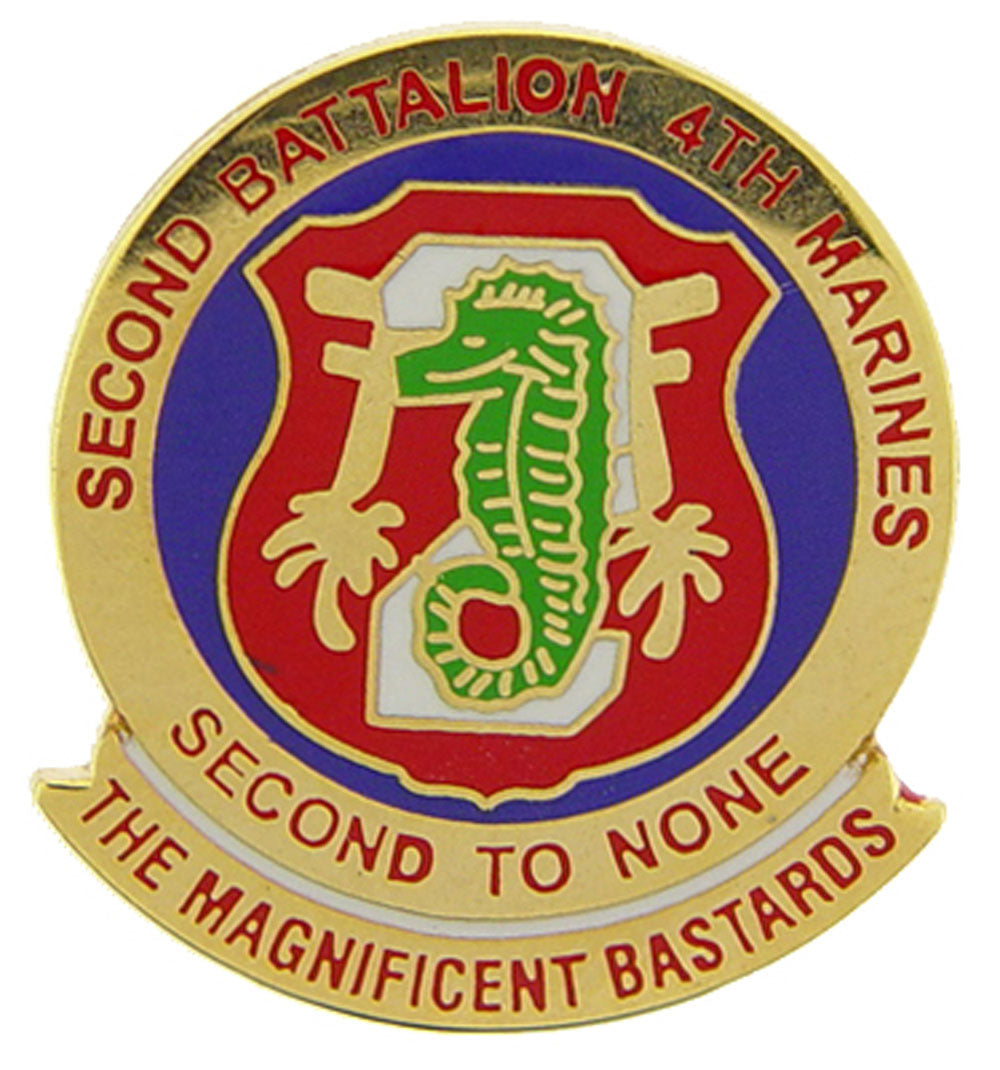 U.S. MARINES, Second Battalion 4th Marines Second To None The Magnifient Bastards - PIN - 1"