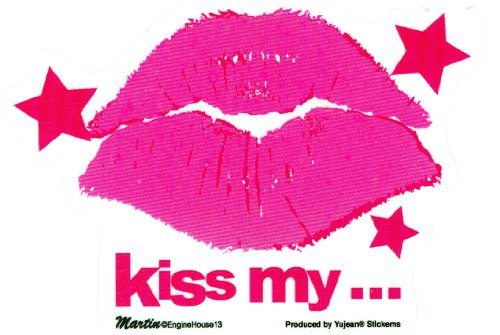 Kiss My... Pink Lips by Enginehouse 13 - Sticker / Decal