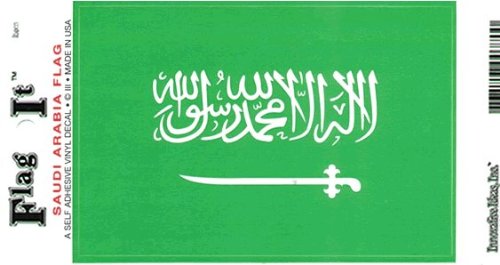 Saudi Arabia flag decal for auto, truck or boat
