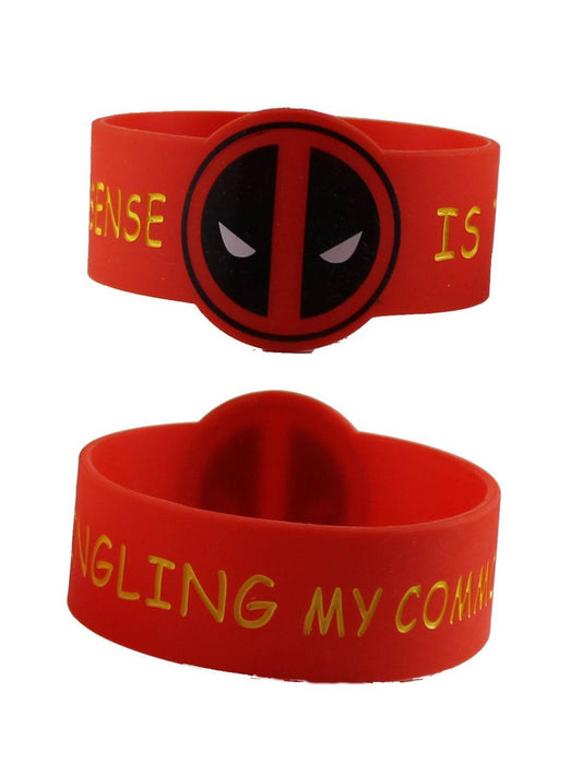 Licenses Products Marvel Extreme Deadpool Common Sense Rubber Wristband Novelty
