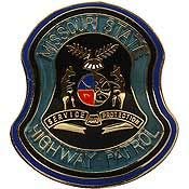 MISSOURI STATE HIGHWAY PATROL SERVICE PROTECTION PIN, UNITED STATES Patriotic American Artwork, Expertly Designed PIN 1"