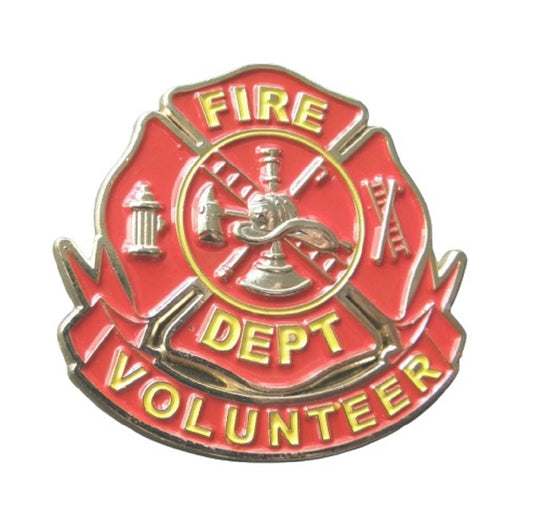 FIRE & EMS, FIRE DEPT LOGO - Original Artwork, Expertly Designed PIN - 1.625"