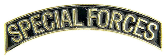 U.S. ARMY, SPECIAL FORCES TAB - Original Artwork, Expertly Designed PIN Gold & Black - 1.3125"