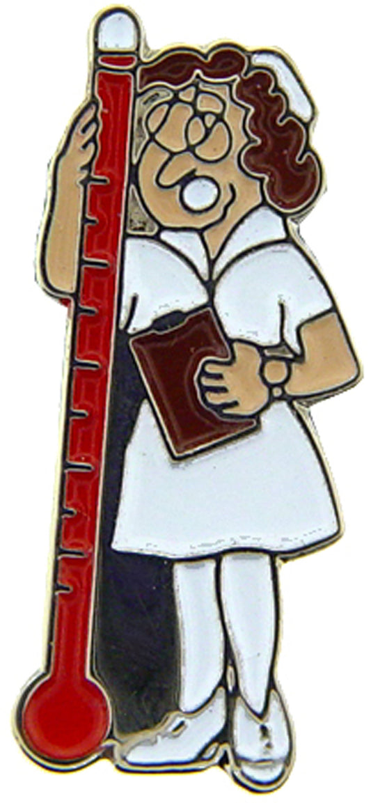 FIRE & EMS, MEDIC NURSE/THERMO - Original Artwork, Expertly Designed PIN - 1"