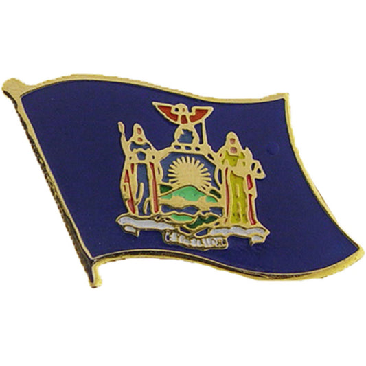 USA STATES, NEW YORK Flag - Original Artwork, Expertly Designed PIN - 1"