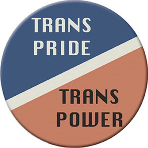 TRANS PRIDE, TRANS POWER - LGBTQ Licensed Original Artwork Freezer MAGNET, 3" x 3"
