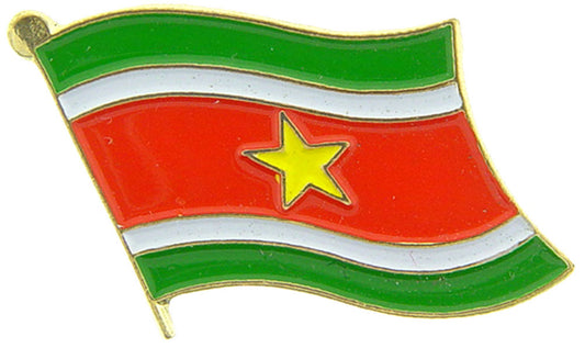 INTERNATIONAL, SURINAME Flag - Original Artwork, Expertly Designed PIN - 1"
