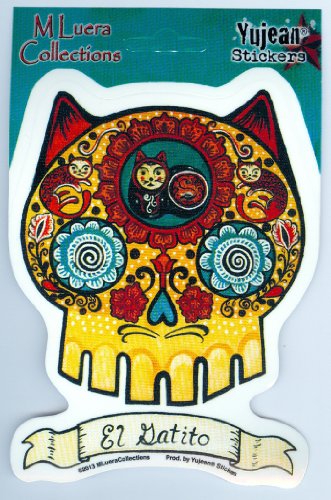 Maryann Luera - El Gatito Cat Skull - Sticker / Decal