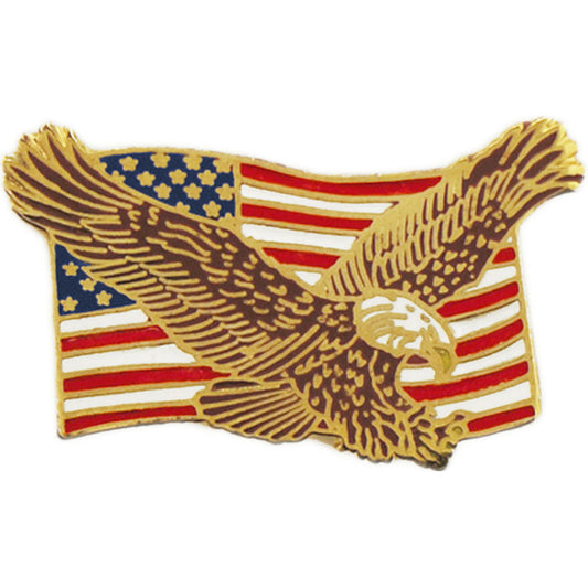 USA & PATRIOTIC, USA EAGLE FLAG - Original Artwork, Expertly Designed PIN - 1.125"