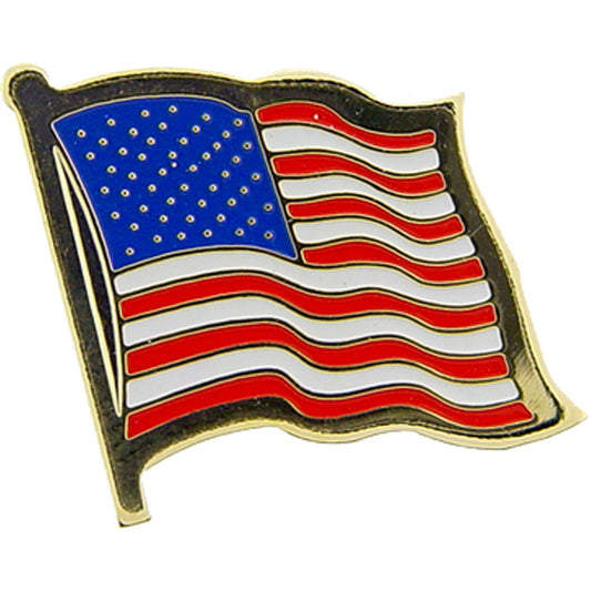 USA & PATRIOTIC, USA FLAG WAVY I - Original Artwork, Expertly Designed PIN - 1"