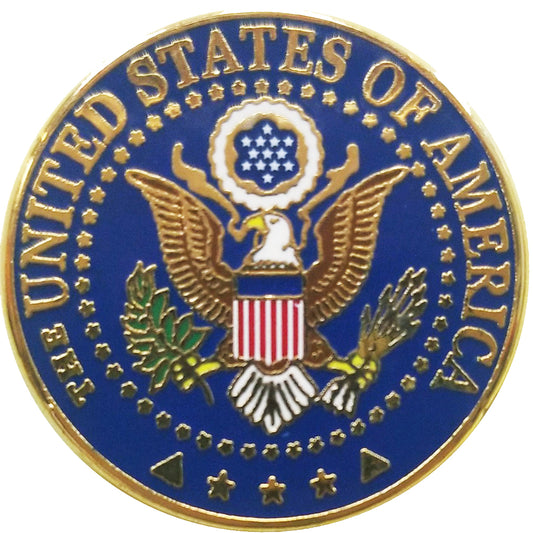 USA & PATRIOTIC, UNITED STATES OF AMERICA SEAL - Original Artwork, Expertly Designed PIN - 1"
