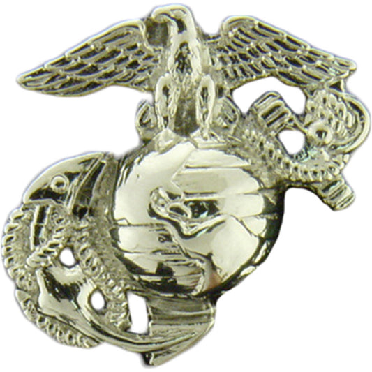 U.S. MARINES, USMC EMBLEM B8 LEFT COLLAR - Original Artwork, Expertly Designed PIN Silver - 0.875"