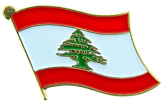 INTERNATIONAL FLAG "LEBANON" PIN - Officially Licensed Patriotic Lebanon Flag Orignal Artwork, Expertly Designed PIN, 1"