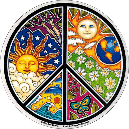 Peace Window - Dan Morris, Sun Protect Waterproof Vinyl Sticker DECAL for Car Bumper Skateboard Laptop Luggage - 4.75"