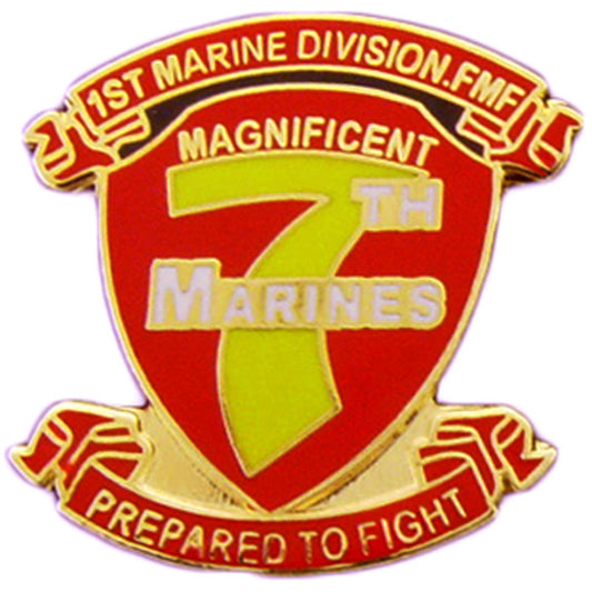U.S. MARINES, Marines 7th Regiment - Original Artwork, Expertly Designed PIN - 1"