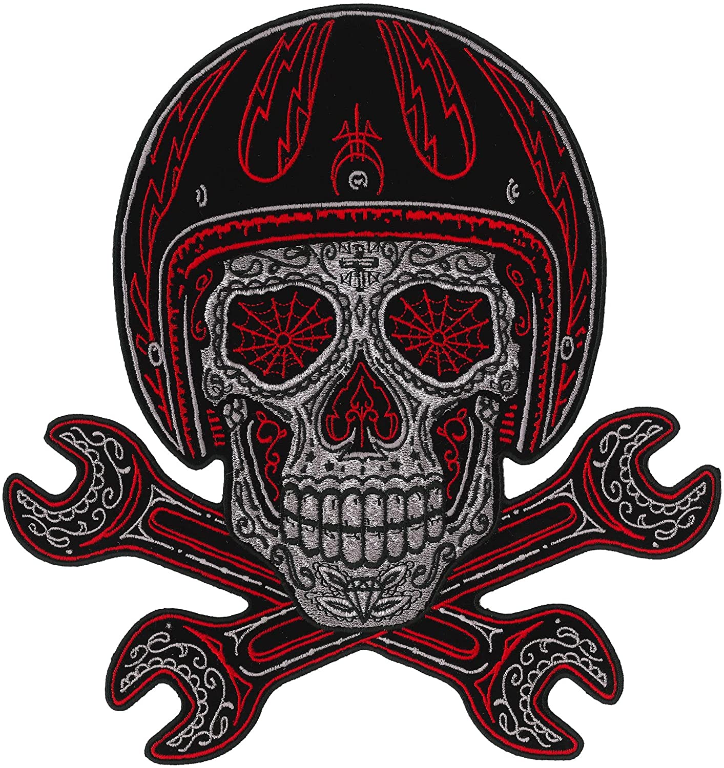 SUGAR WRENCHES, PATCH - High Thread Iron-On Heat Sealed Backing Sew-On Biker's Large Patch - 9" x 9.5"