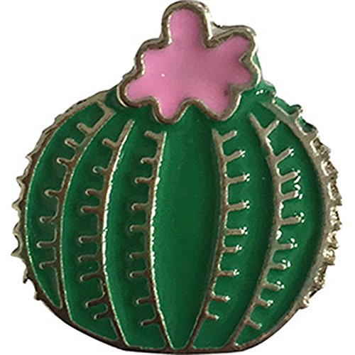 Flowers Barrel Cactus, Licensed Artwork PIN - 3D Rubber & Embossed Metal Lapel Pins - 1"