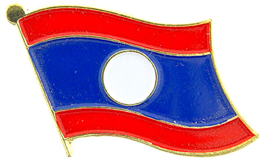 INTERNATIONAL, LAOS Flag - Original Artwork, Expertly Designed PIN - 1"