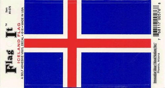 Iceland flag decal for auto, truck or boat