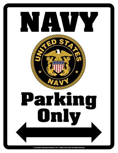 Parking Only Sign - NAVY - Laminated - Individual Package - 8.5" x 11"