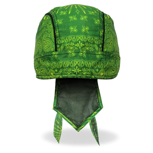 GREEN PAISLEY HEADWRAP - Officially Licensed Original Green Paisley Design Lightweight Biker Machine Washable Head Wrap