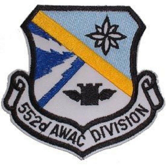 USAF 552nd AWAC Division - Embroidered Patches, Iron On Patch - 3.5"