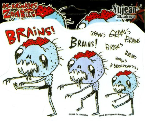 Dr Krinkles - Brains, Brains, Brains - Sticker / Decal