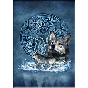Ashwood Brigid Celtic Wolf, Officially Licensed Original Artwork, MAGNET - 2.5" x 3.5"