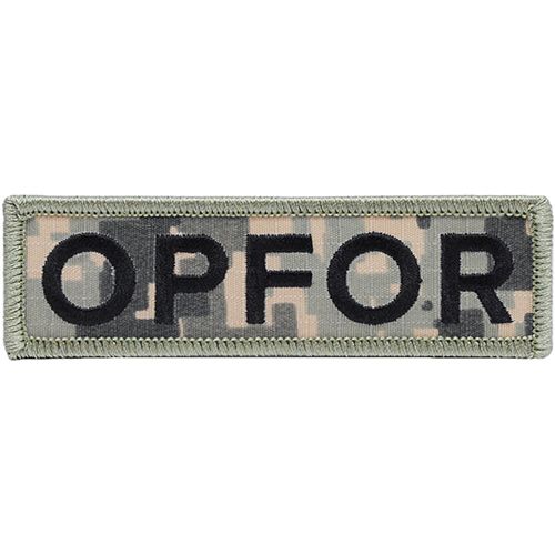 US ARMY, OPFOR TAB Orange - Patriotic Patches, Embroidered Iron On Patch - 4.25"