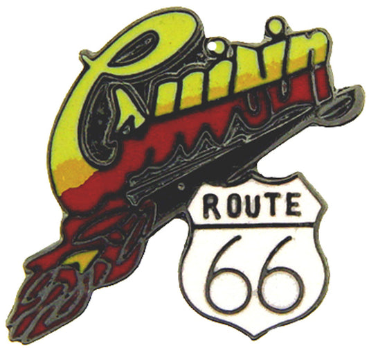 USA STATES, CRUISIN ROUTE 66 - Original Artwork, Expertly Designed PIN - 1"