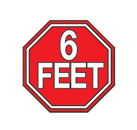 COVID SPECIAL KEEP DISTANCE STAY SAFE, PIN - Keep Distance of 6 Feet, Novelty Cute Enamel Lapel PIN - 1.25"