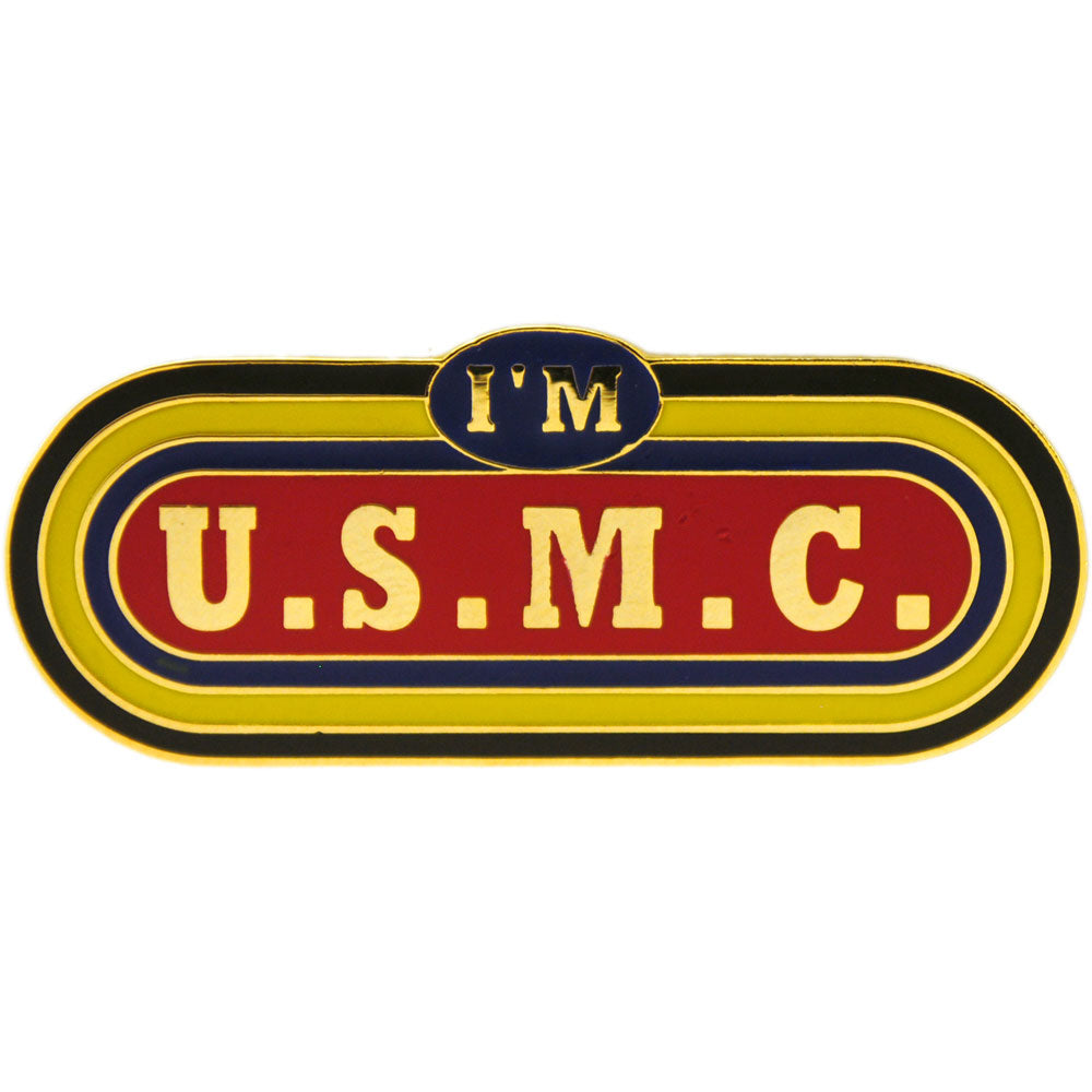 U.S. MARINES, I'M USMC - Original Artwork, Expertly Designed PIN - 1.5"
