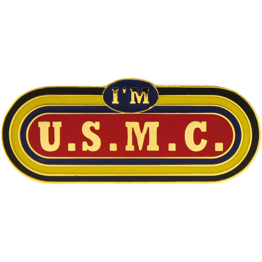 U.S. MARINES, I'M USMC - Original Artwork, Expertly Designed PIN - 1.5"