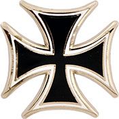 IRON CROSS ENAMEL PIN - Iron Cross Sign Backpack Enamel Lapel Pin - 1"