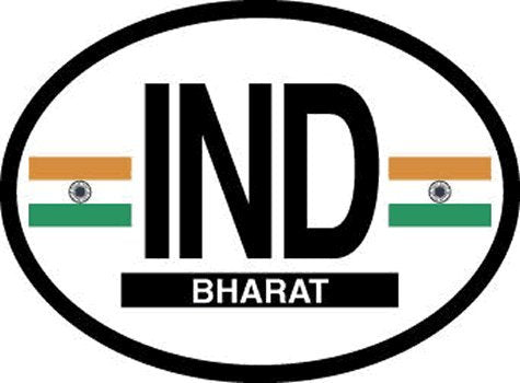 India oval decal for auto, truck or boat