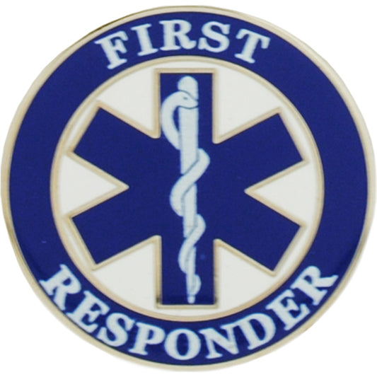 FIRE & EMS, EMERGENCY MEDICAL CARE 1ST RESPONDER - Original Artwork, Expertly Designed PIN - 1"