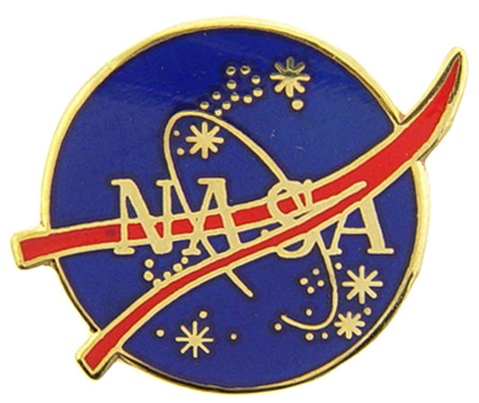 AIRCRAFT & HELICOPTERS, SPACE NASA LOGO SHIELD - Original Artwork, Expertly Designed PIN - 1"