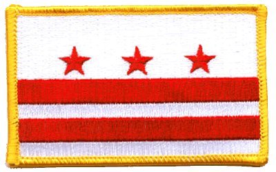 District of Columbia iron-on embroidered patch