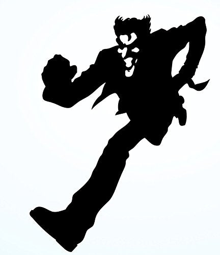 Licenses Products DC Comics Batman Joker Rub On Sticker, Black