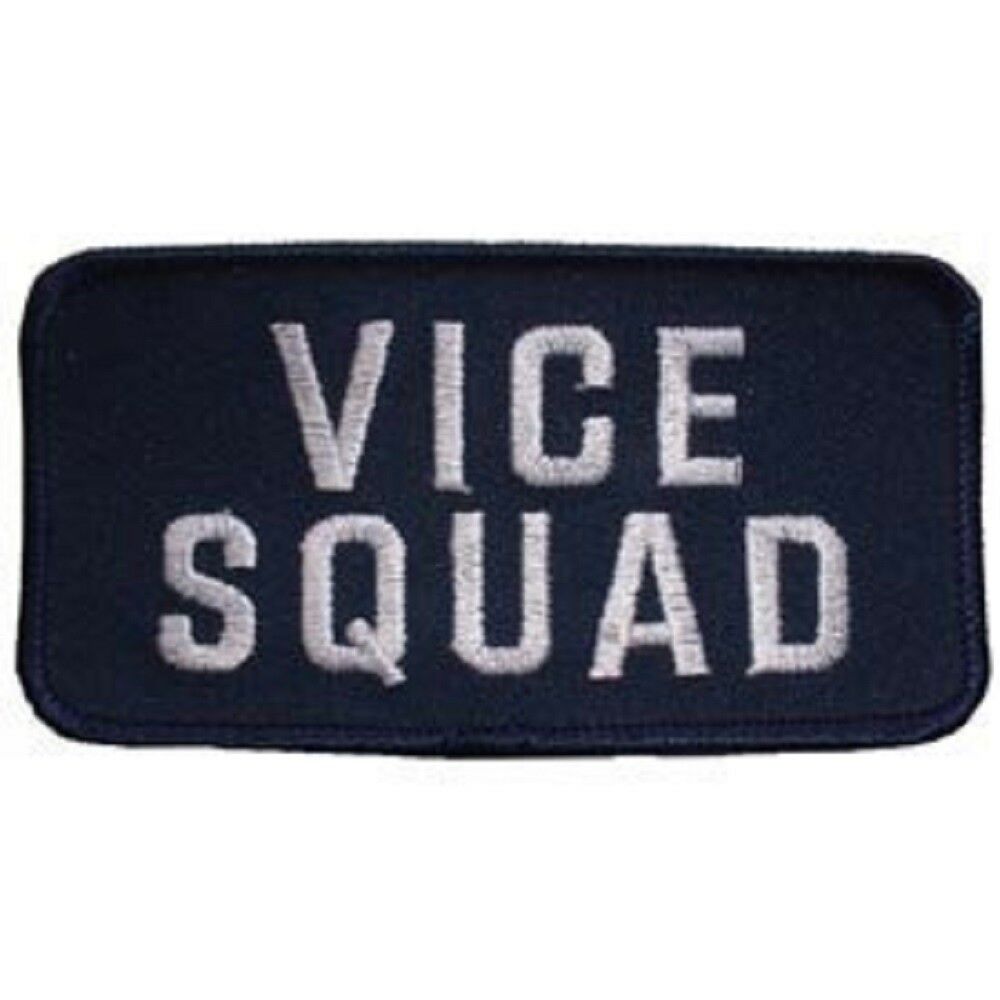 POLICE TAB - VICE SQUAD, Embroidered Patches, High Quality Iron On Patch - 4.25"