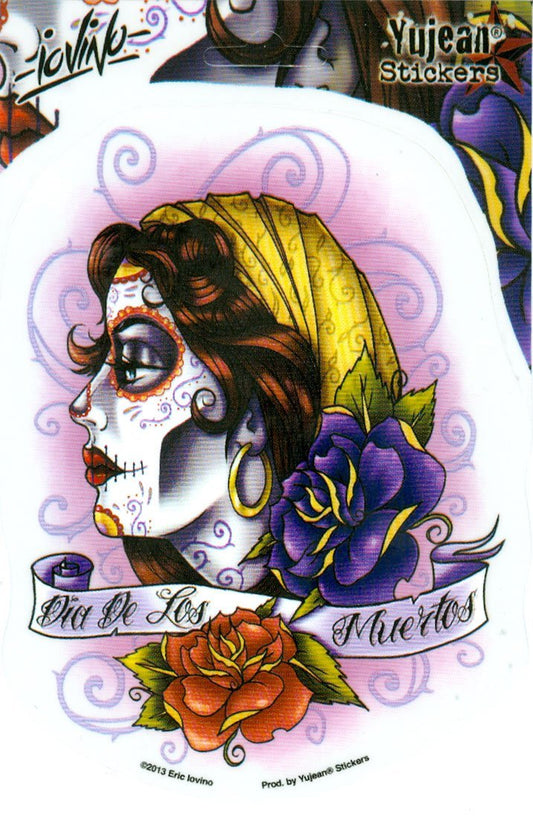 Eric Iovino - Dia De Los Muertos Sugar Skull Girl - Sticker / Decal