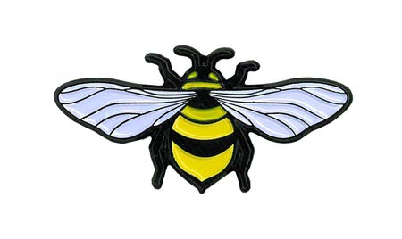 BEE - Enamel LAPEL PIN, Licensed Exclusive Matt Stewart Original Artwork, 1.25"