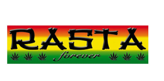 RASTA FOREVER STICKER - Regae & Rasta Forever Orignal Artwork Vinyl - Decal STICKER - 2.25" x 8.25"