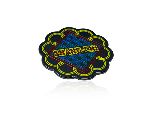 SHANG-CHI LOGO Marvel Legends Pin, UV NEON Reactive SHANG-CHI The Legend of The Ten Rings, Licensed Marvel PIN - UV Glow Reactive 3.8cm
